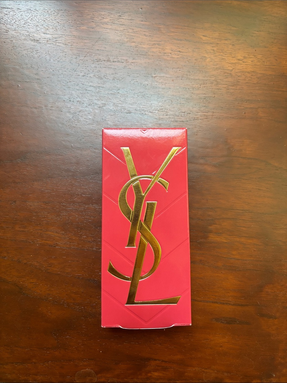 Yves Saint Laurent Red Box with Gold YSL Monogram. BOX ONLY